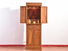 北京通州客户在聚慧王府选择68cm带门佛柜