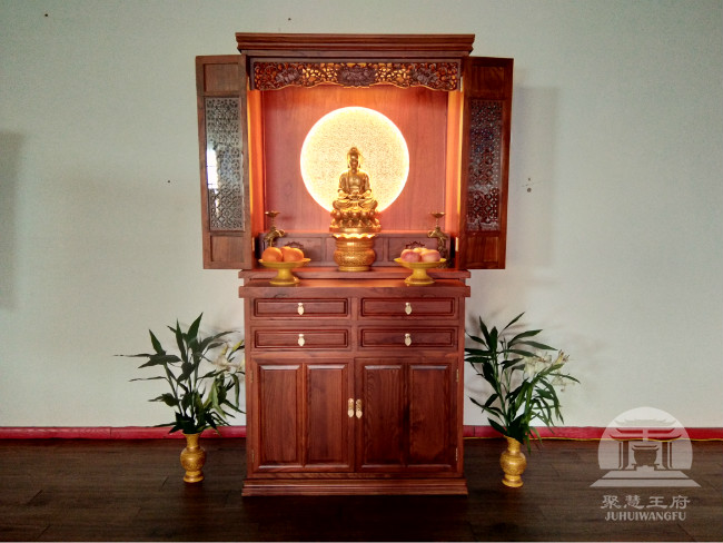 新款带门佛柜图片
